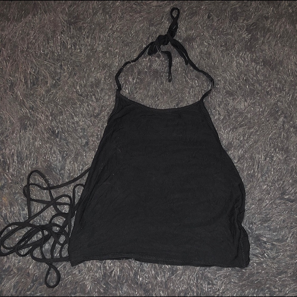 Black halter top